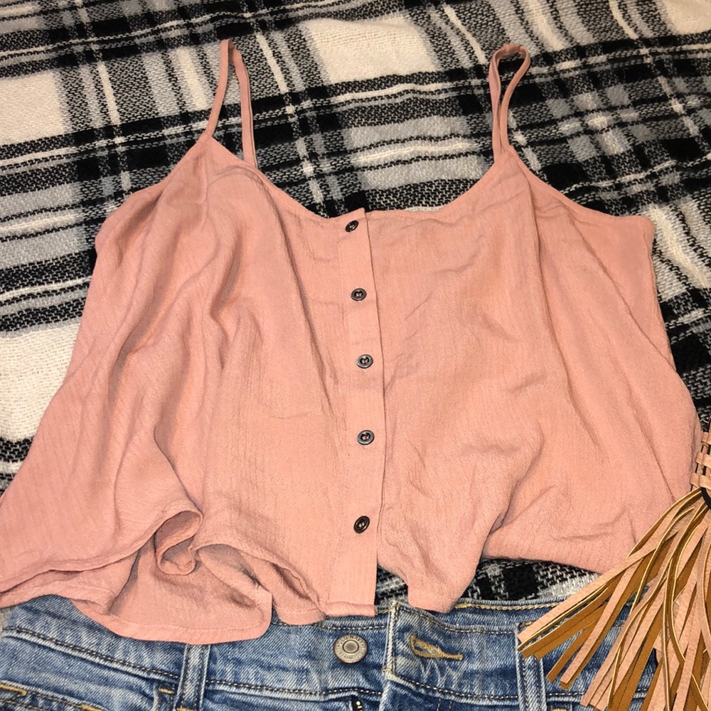 Pink/mauve crop top - Picture 2 of 2